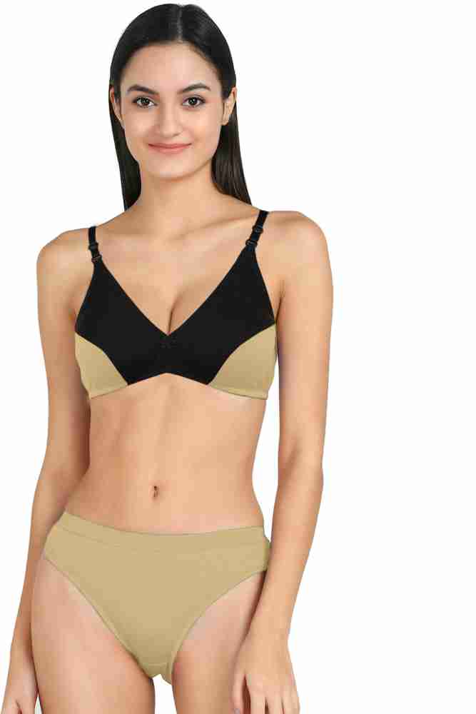 Buy PIBU-Net Bra Panty Set Lingerie Set Full Coverage Non-Padded