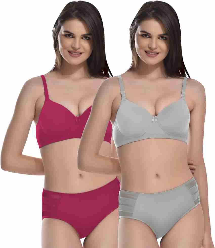 Buy online Pack Of 3 Net Bras And Panty Set from lingerie for Women by  Alishan for ₹859 at 43% off
