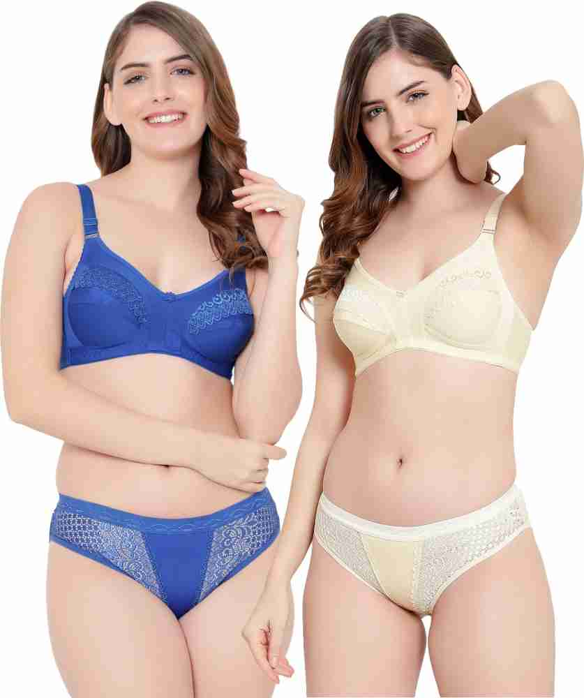 Buy CONTEX MEDIA® Polycotton Lingerie Set Bra and Panty Set for