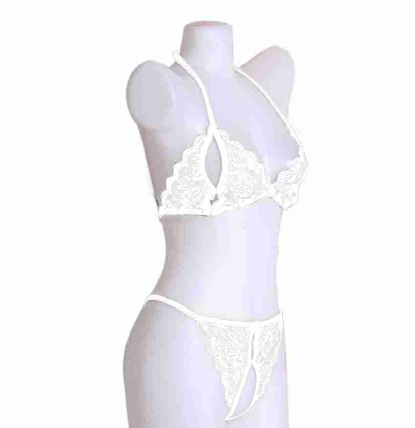 Yooo Shopi Trending New Babydoll Nighty for Honeymoon Women Nightwear Robe  and lace Bra Panty Set Lingerie for Combo Set Night Dress Panty Sexy