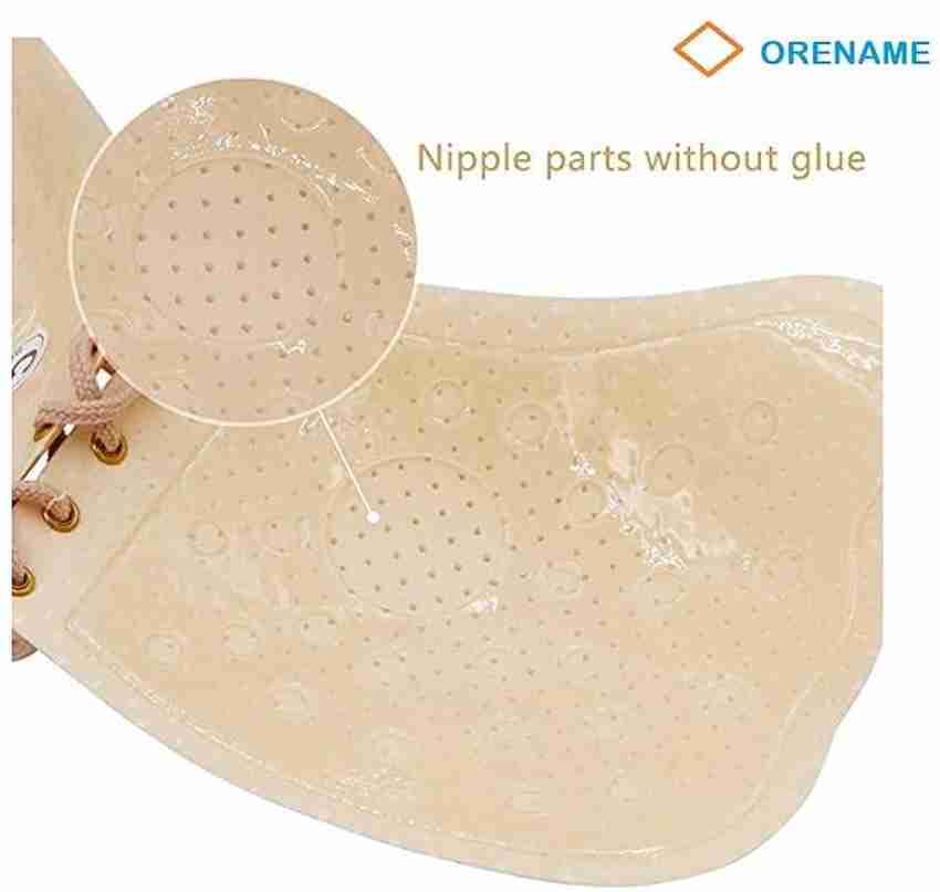 ORENAME SILICON INVISIBLE BRA - BEIGE Women Stick-on Lightly Padded Bra -  Buy ORENAME SILICON INVISIBLE BRA - BEIGE Women Stick-on Lightly Padded Bra  Online at Best Prices in India