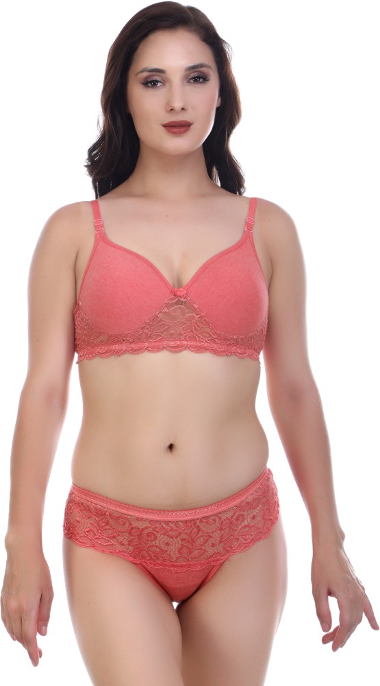 Lace Pure Cotton Padded Bra Panty Set at Rs 129/set in New Delhi