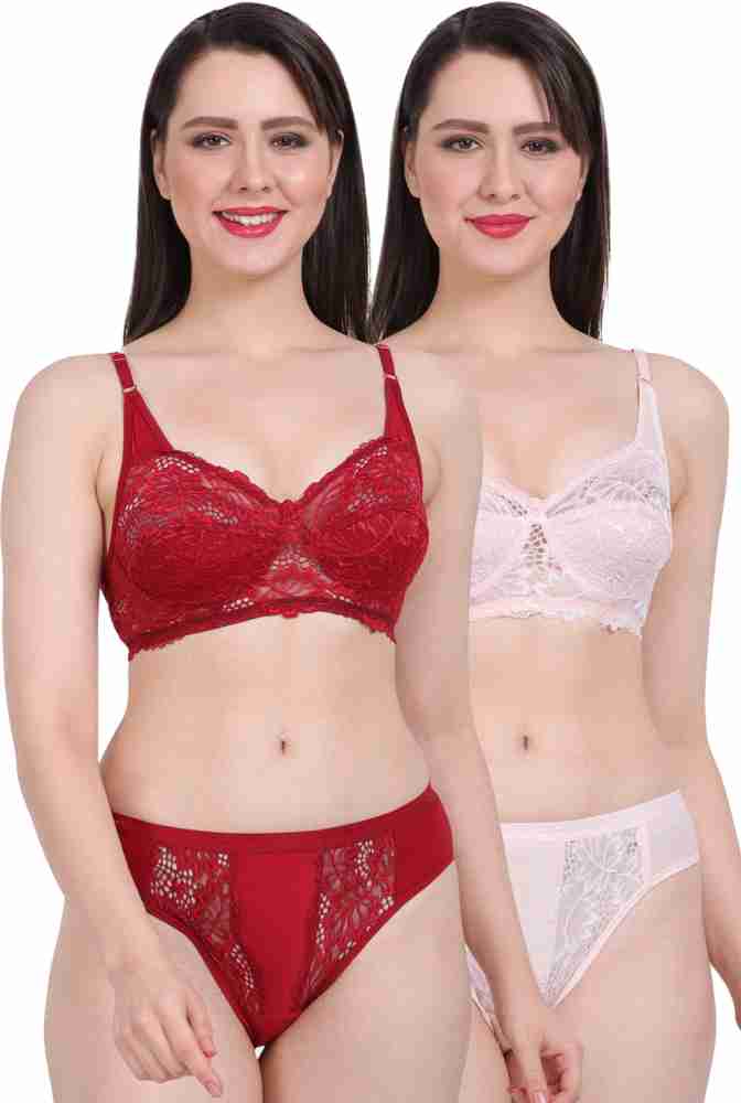 Vanila lingerie Women Stretchable Breathable Soft Fabric, Bra Panty Set,  Lingerie Set for Women, Non-Padded