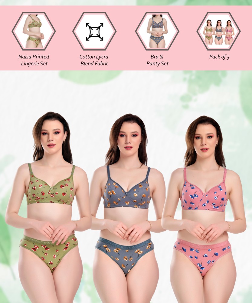 Buy Naisa Women's Sexy Bra Panty Bikni, Lingerie Set