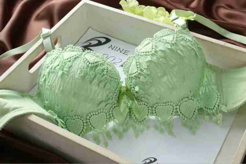 Buy online Green Hosery Bra And Panty Set from lingerie for Women by Embibo  for ₹173 at 81% off