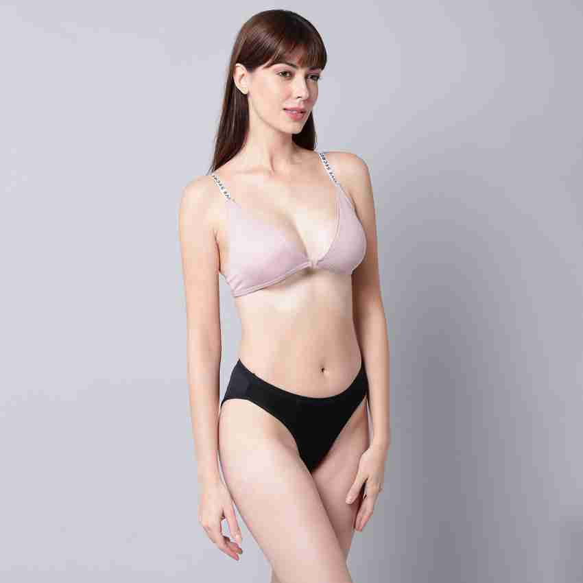 Buy PrettyCat Perfect front closure Padded Bra Panty Lingerie Set
