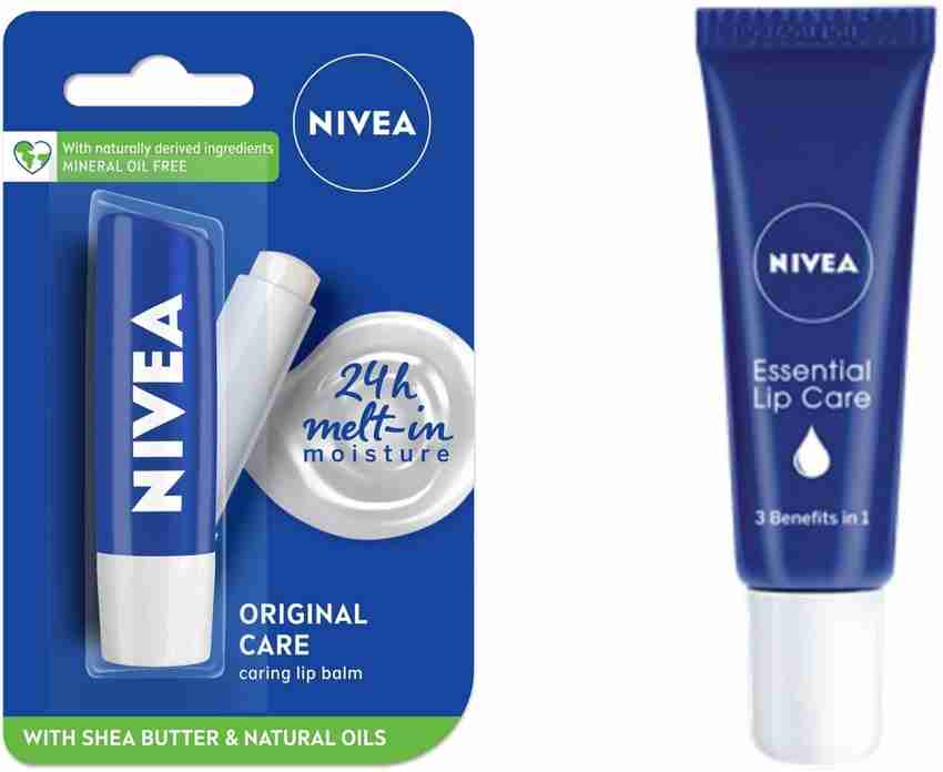 NIVEA Original Care Lip Balm 4.8 g Essential Lip Care 10 g
