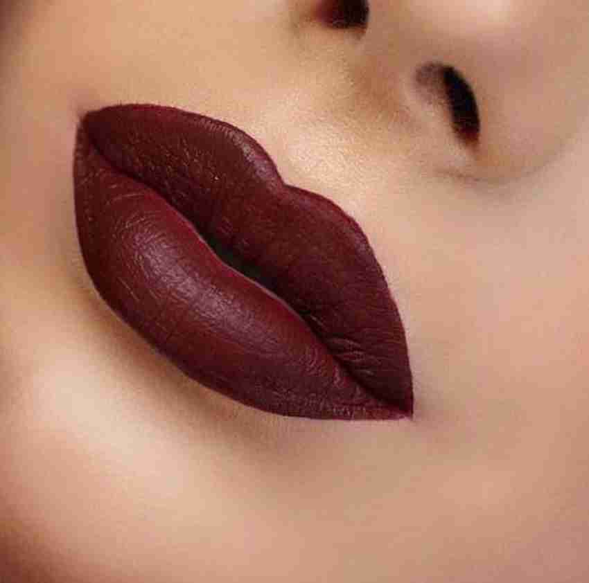 Dark burgundy lipstick matte sale