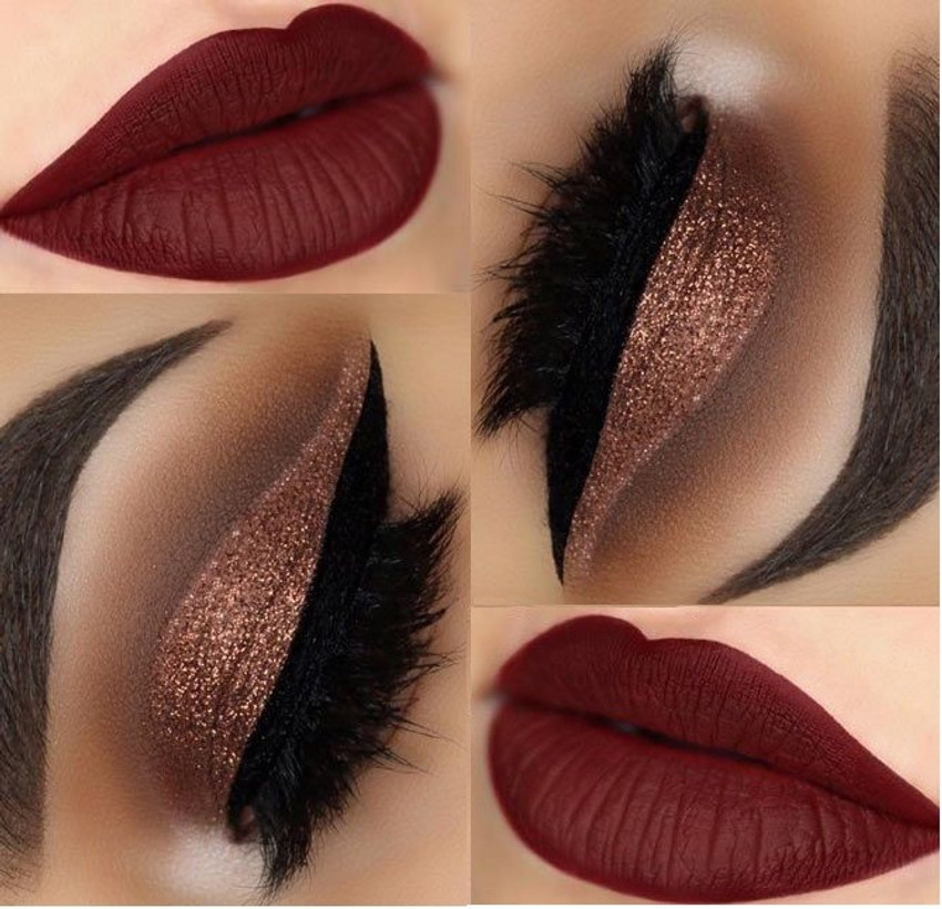 Burgundy sales lipstick makeup