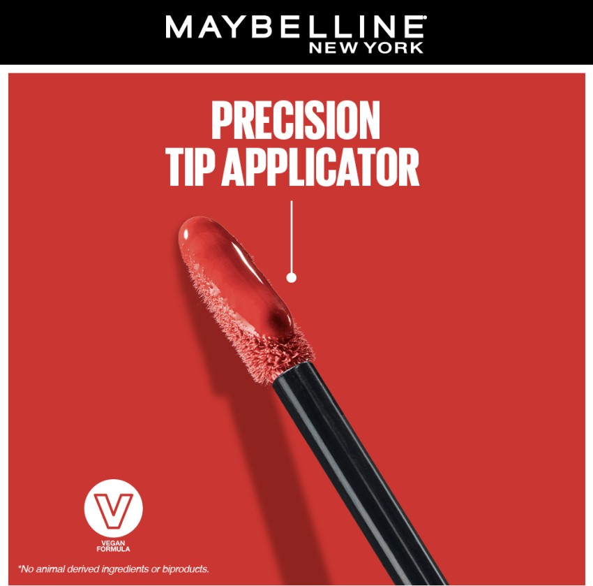 Maybelline Super Stay Vinyl Ink Longwear No-Budge Liquid Lipcolor Makeup,  Highly Pigmented Color and Instant Shine, Lippy, Cranberry Red Lipstick