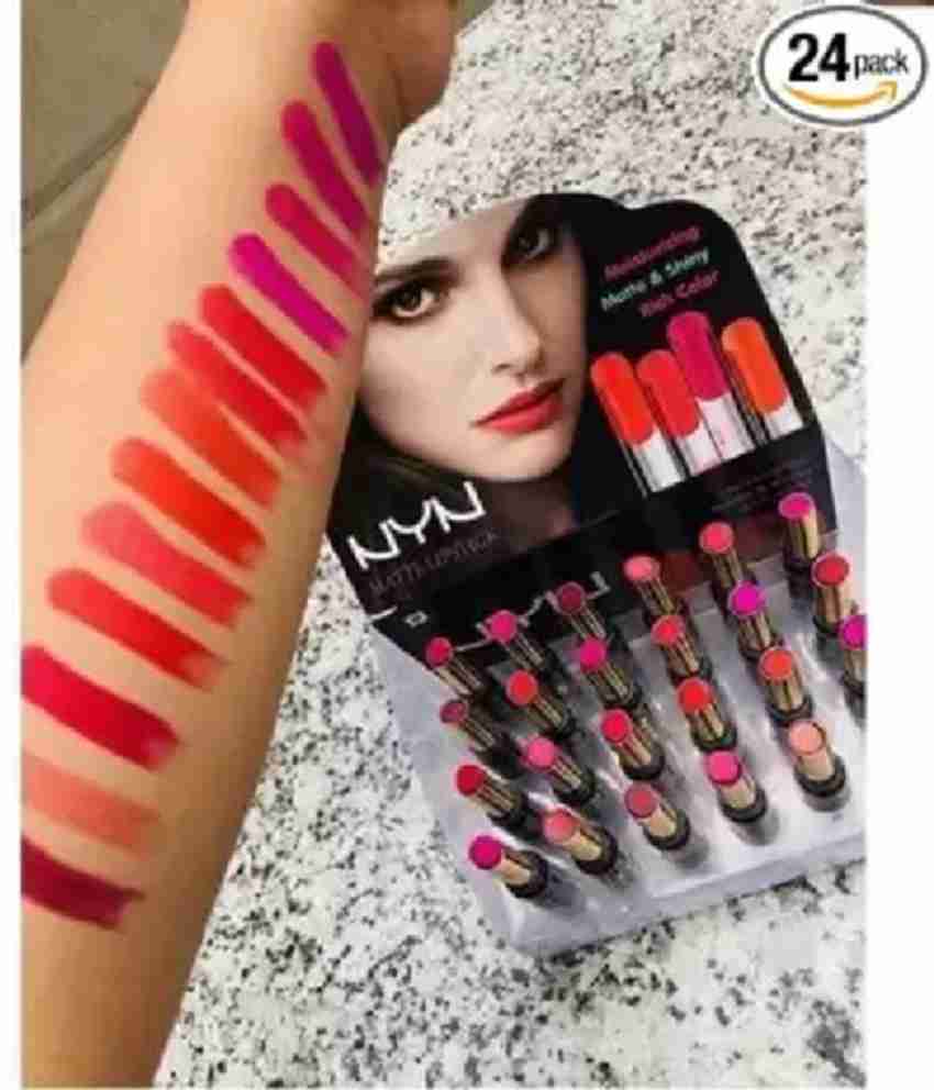 Aaxyone 100 Original 24pcs Matte Finish Lipstick Set for girls and