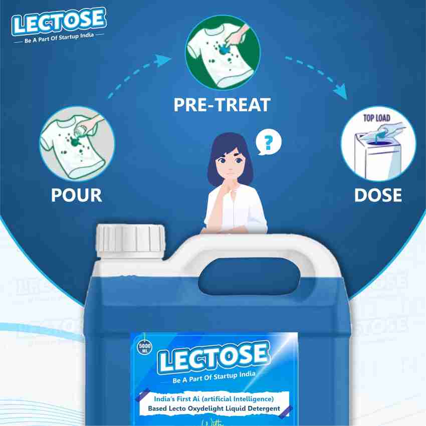 lectose 5Liter 10X Powerful Liquid Detergent for Front Load And