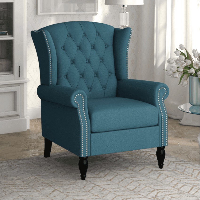 Teal discount suede chair