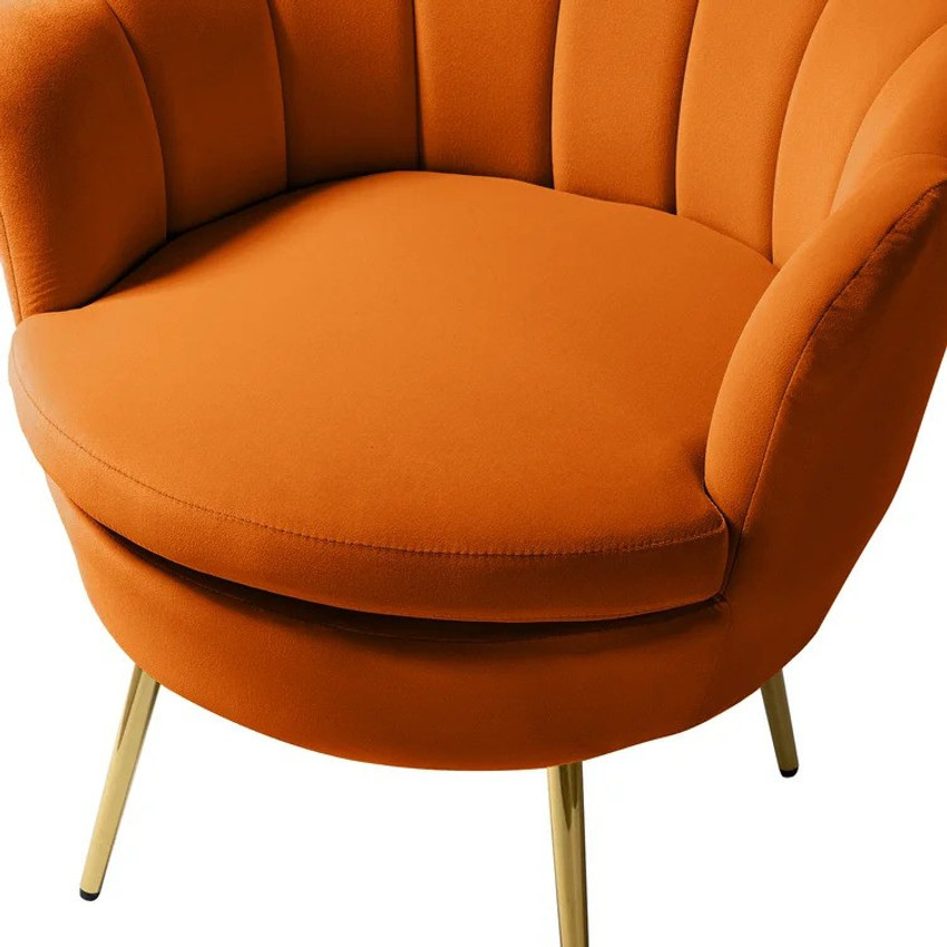 Orange barrel chair cheap