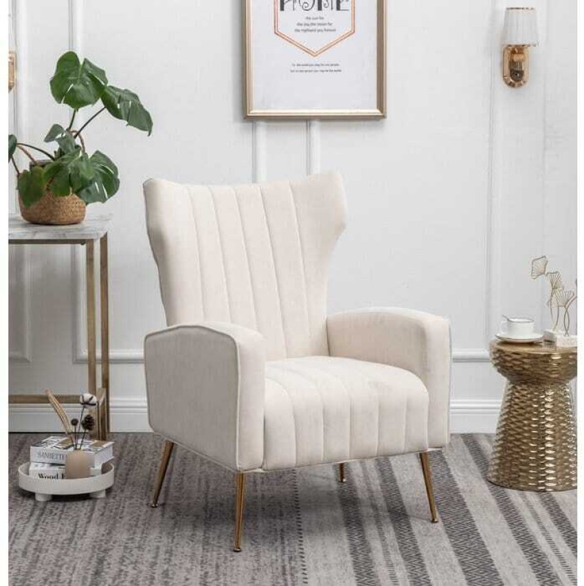 Off white wingback online chair