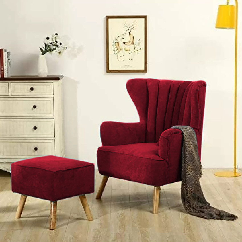 LKBS ART Wing Chair Bedroom High Back Arm Rest Chair Foam Living