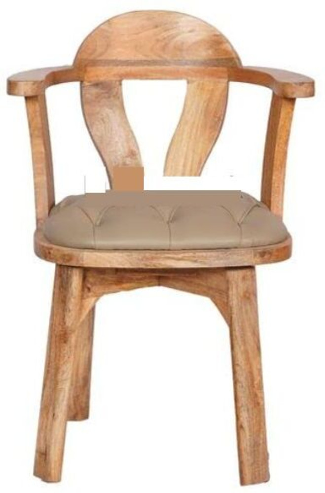 hunarmonk Pure Solid Wood Revolving Rotating Visitor Chair Solid