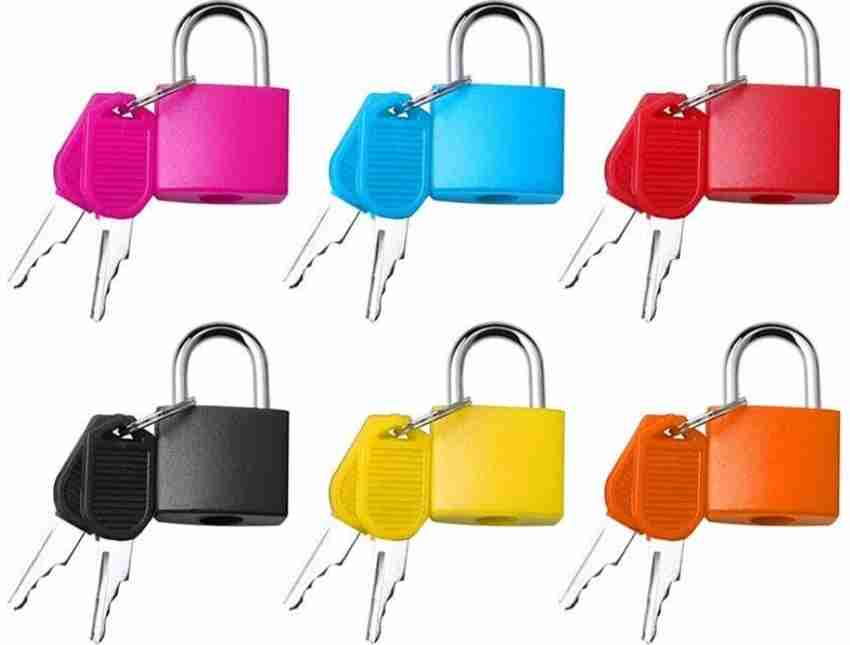 PuthaK 6 Suitcase Locks Mini Padlocks with 2 Keys each Padlock