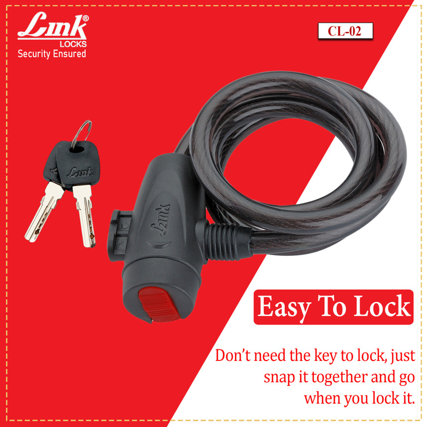 Link Lock for Cycles Bikes and Scooters CL 02 Cable Lock Buy