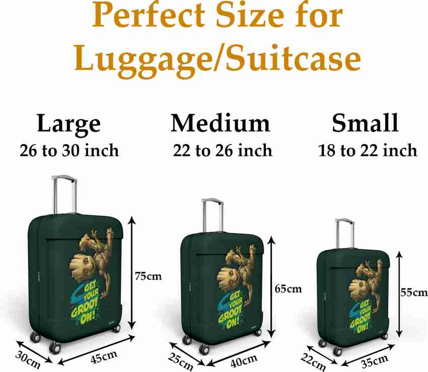 KUBER INDUSTRIES Luggage Cover Marvel I Am Groot Polyester Luggage