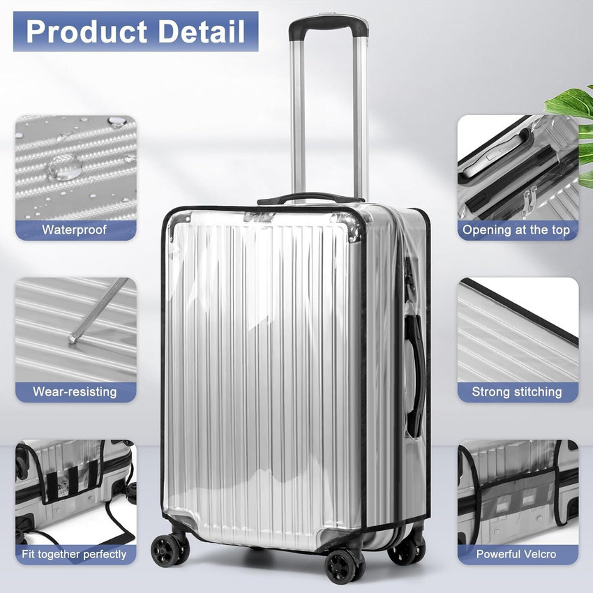 R RADIANT BAG Suitcase PVC Transparent Luggage Trolley Waterproof Cover for Hard Luggage 28 inch Luggage Cover Price in India Buy R RADIANT BAG Suitcase PVC Transparent Luggage Trolley Waterproof Cove...