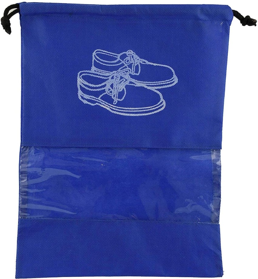 Buy Kuber Industries Parachute Shoe BagWater Resistant  Dust Proof  Drawstring OrganizerShoe Storage Bag for Home Travelling Pack of 6  Black Online at Best Prices in India  JioMart