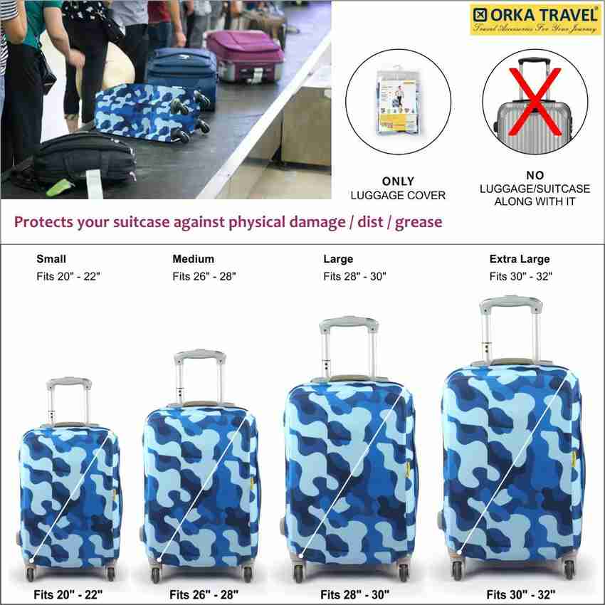 ORKA Travel Luggage Protector Camo Blue Theme Luggage Cover Price