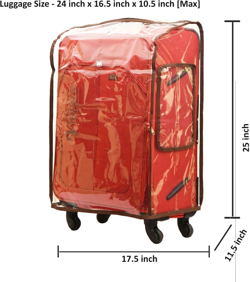 Viajare Durable Bag Brown Transparent PVC Luggage/Trolley Bag