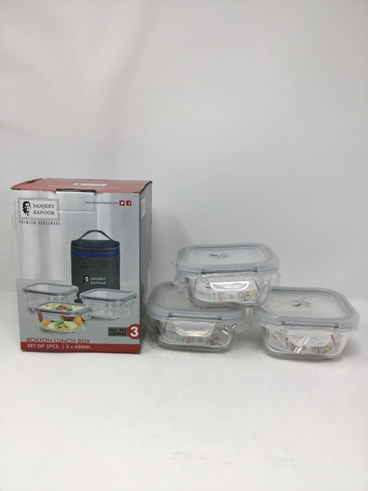 LocknLock Eco Glass Food Storage Container - Dishwasher Safe 750 ml Square  Box