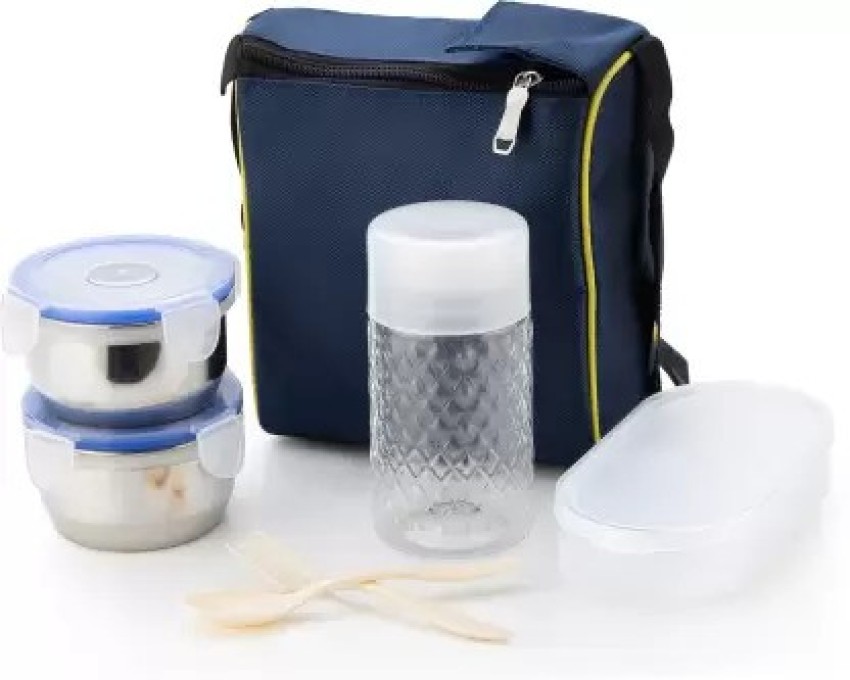 Topware 4 Pcs Lunch Box Set With Best Lunch Bag,Blue, 999 4  Containers Lunch Box 