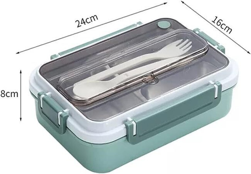 Buy MT HUB 3 Compartment Stainless Steel Lunch Box For office ,college ,  school Online at Best Prices in India - JioMart.