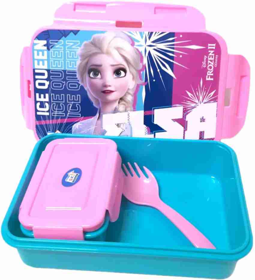 Flipkart.com | Mannat Spiderman & Frozen Elsa Printed 2 Container School  Children Plastic Lunch Box 2 Containers Lunch Box -