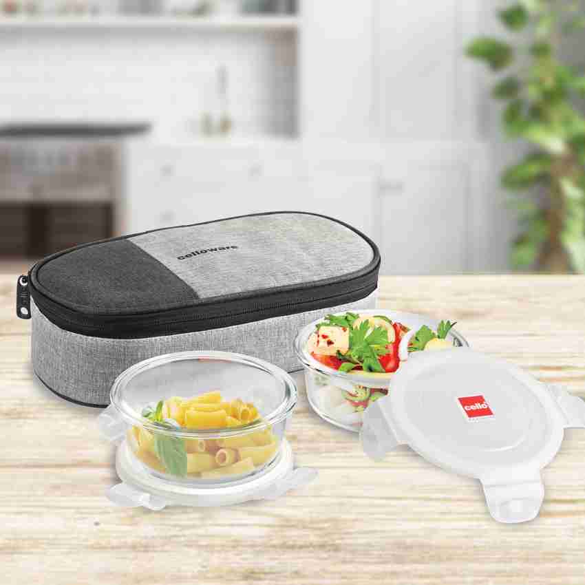 Flipkart cello Delighta Round Borosilicate Lunch Box with