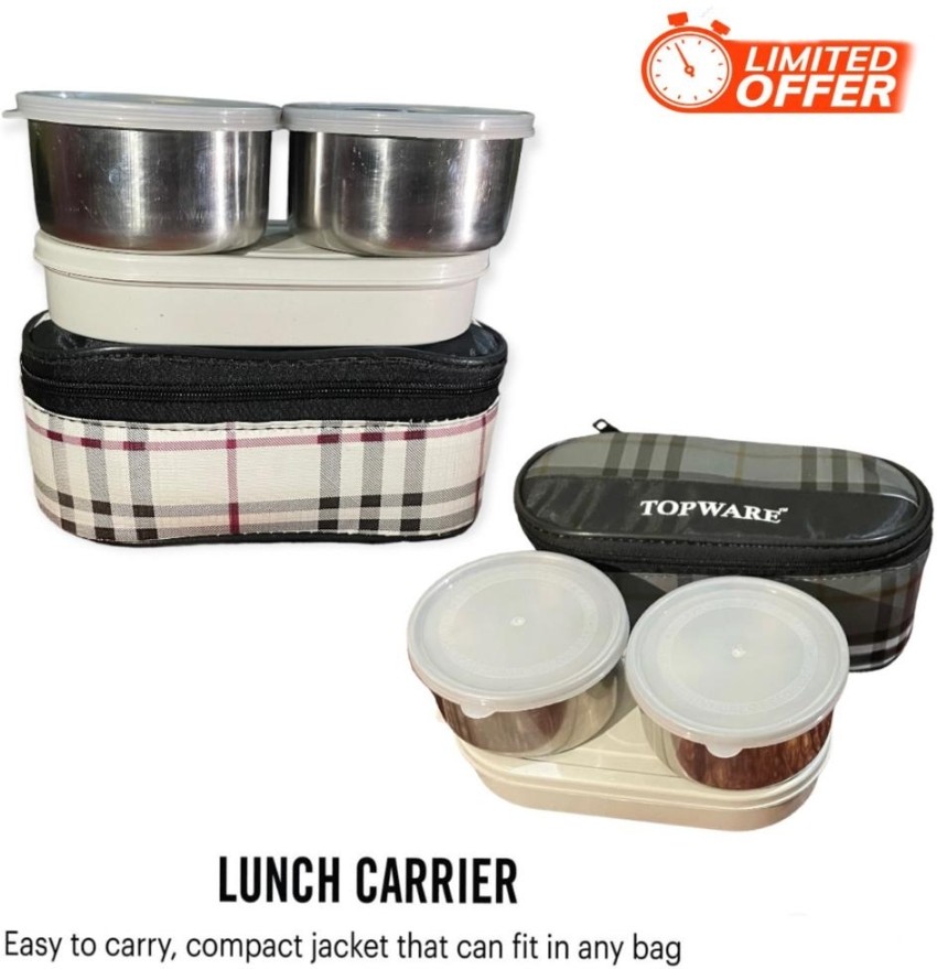 Topware School combo Double Decker lunchbox(750ml) 3 Containers Lunch Box  (750 ml, Thermoware)