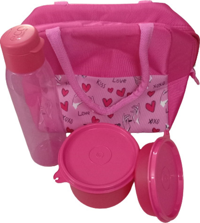 Buy Tupperware Bag and Go Pink Plastic Lunch Pack (Set of 3) with Bag  Online at Best Prices in India - JioMart.