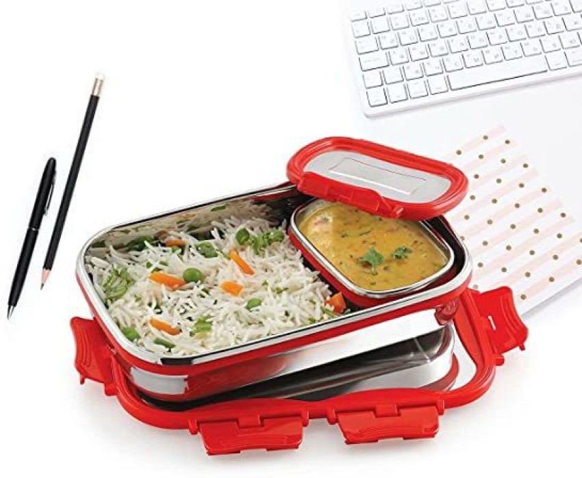 NSVL 2Pc Stainless Steel Insulated Lunch Box 700 ML × 150 ML with
