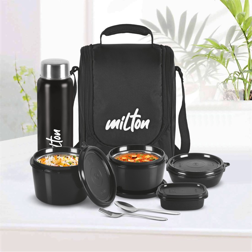 MILTON Pro Lunch Box With Insulated Fabric Jacket 180 320 450 100 750ml 4 Containers Lunch Box