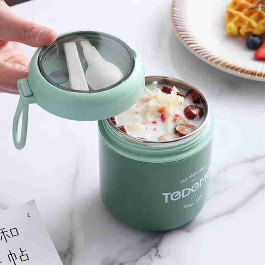 Dropship 530/710ml Stainless Steel Lunch Box Food Cup With Spoon