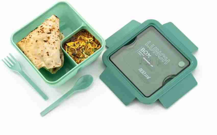 Eco-friendly Lunch Box BPA Free Microwave Safe with Cutlery 1100ml