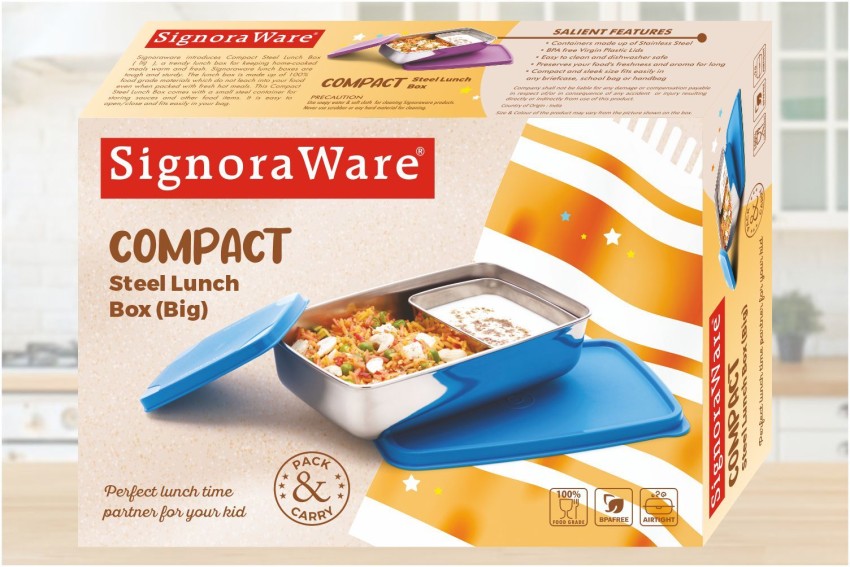 Signoraware Compact Small Lunch Box with Bag