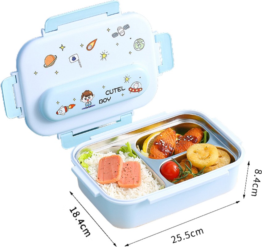 1pc Stainless Steel Lunch Box, Dual Layer Large Capacity Insulated