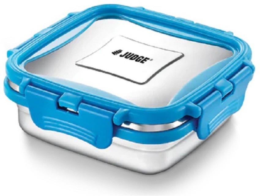 Leak Proof Slim Lunch Small Plastic Lunch Box 340ml T Blue for Adult &  students