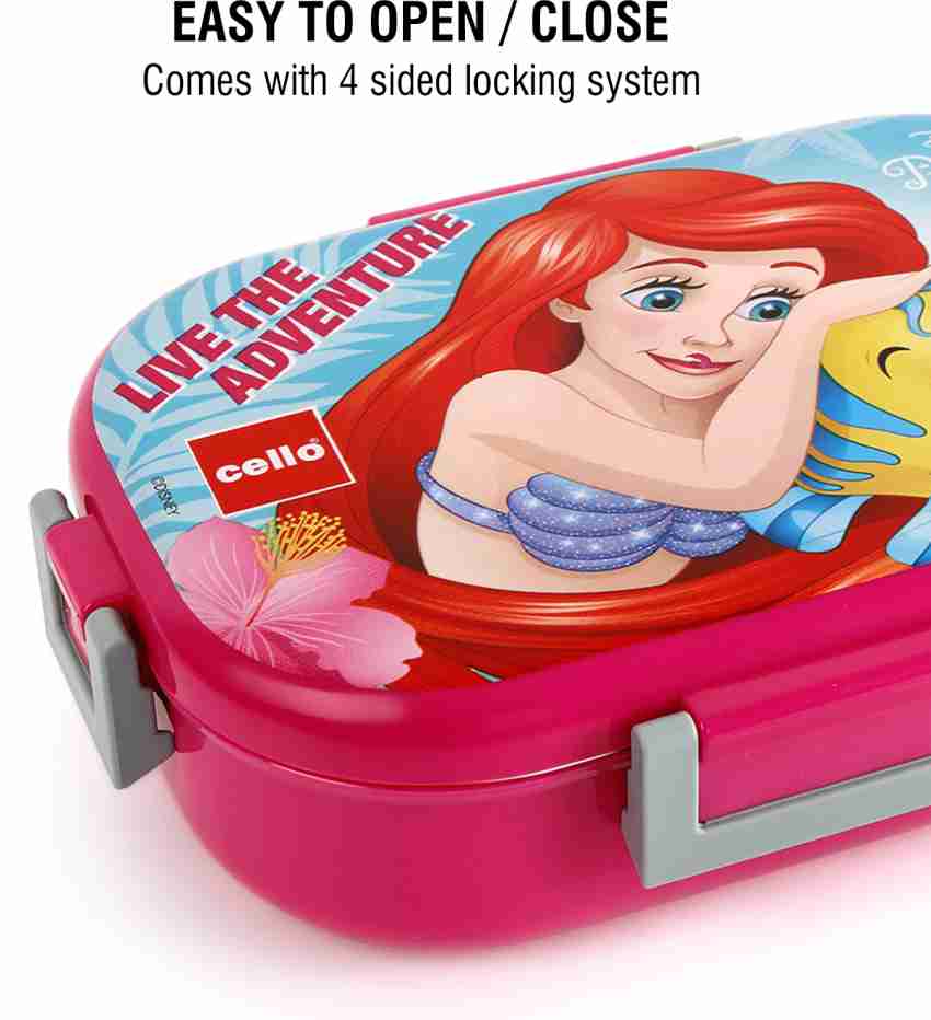 MILTON Miilton Steely Deluxe Mini Inner Steel Kids Tiffin Box, Red -Green