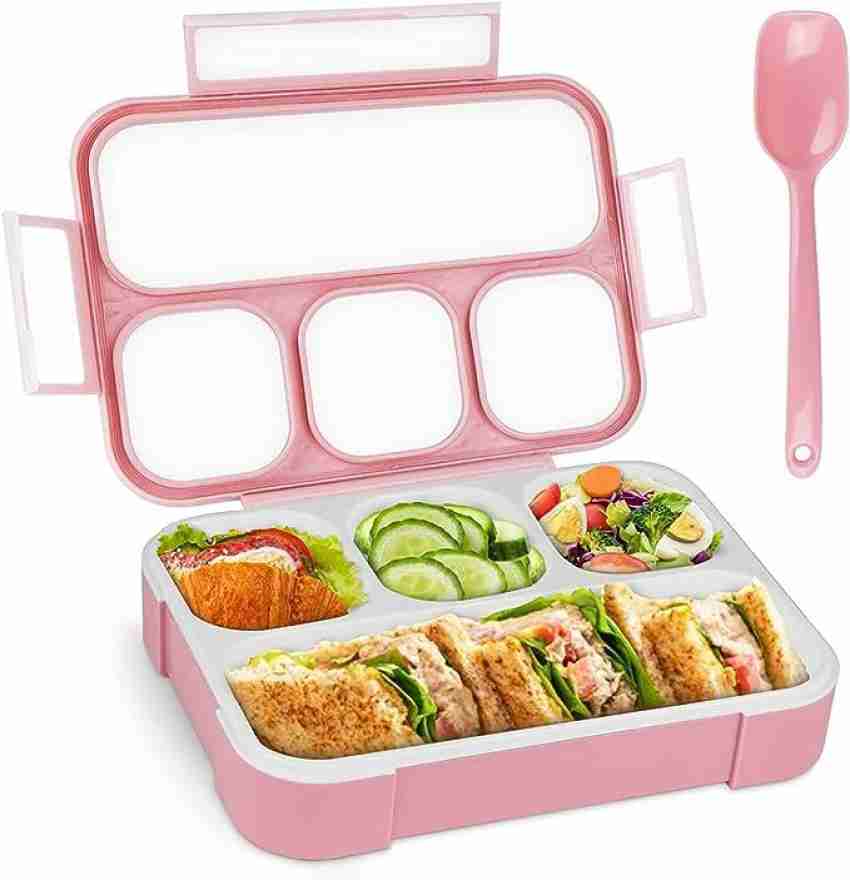 1300ml Bento Box 4 Divided Lunch Box with fork For Adults Kids Toddler  Bento Lunch Boxs