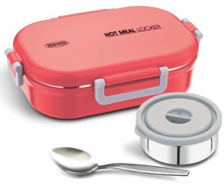 Hot Meal Locker Kids Lunch Box (Pink, Pink, Stainless Steel)