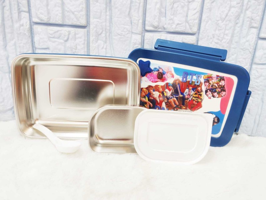 Plastic And Stainless Steel Insulated Lunch Box, For School, Offices