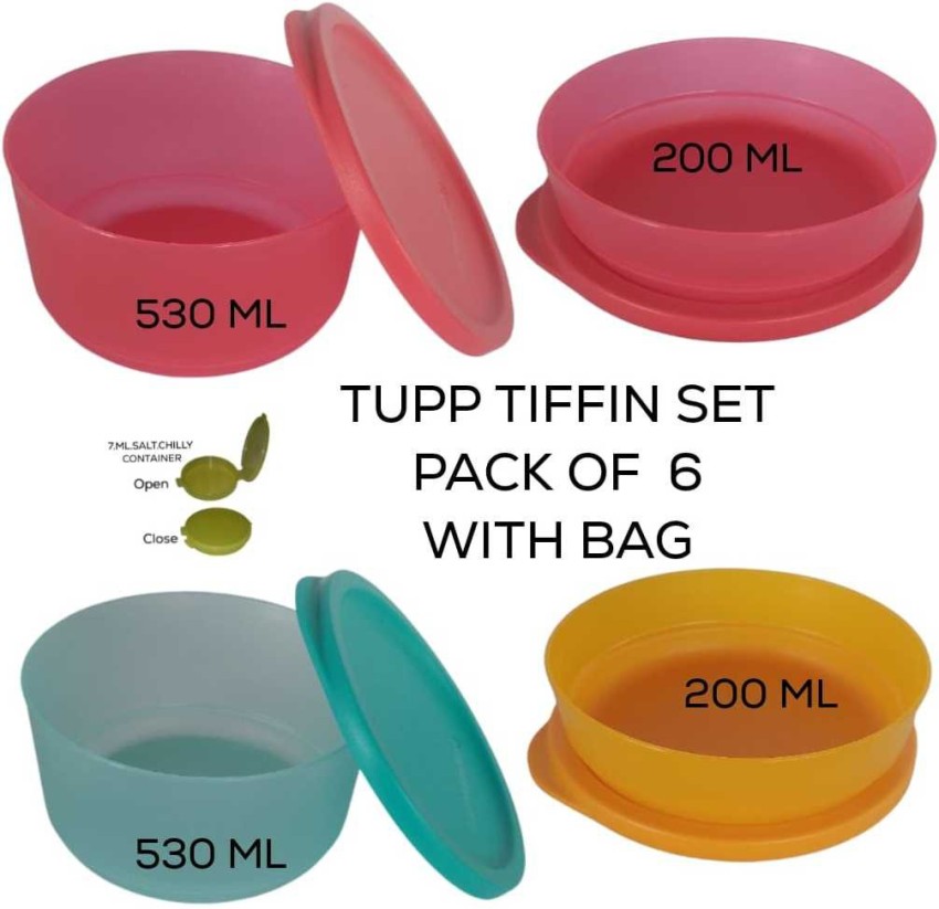 Tupperware Tup Tiffin 550ml Container Lunch Box Set (4) Suitable Hot & Cold  Food