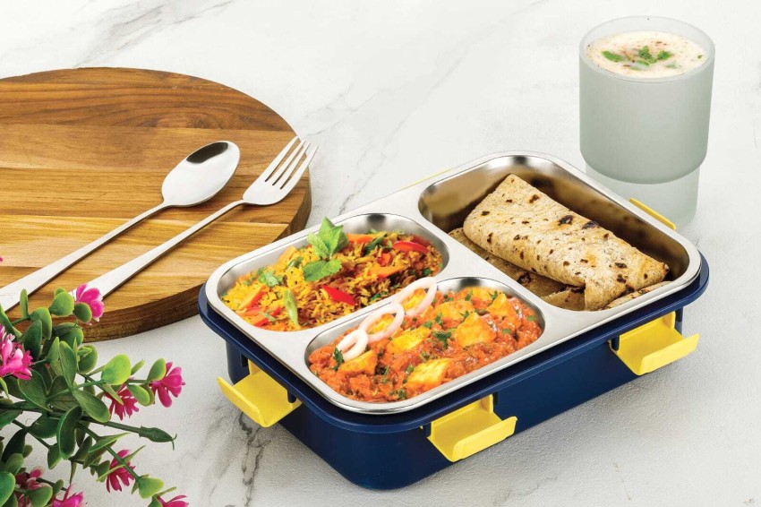 Adult Lunch Box, 1000 ML 3-Compartment Bento Lunch Box For Kids, Lunch  Containers For Adults Come With Chopsticks And Spoons, Leak Proof