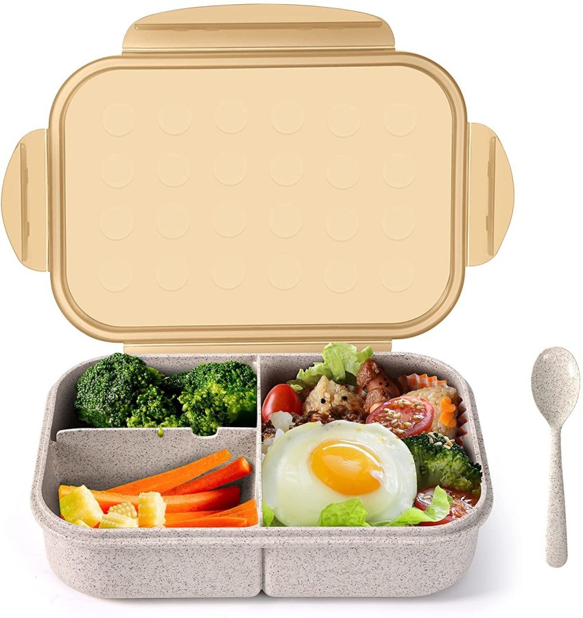 Lunch Box For Adults, 1200ml Kids Bento Box With 3 Compartments