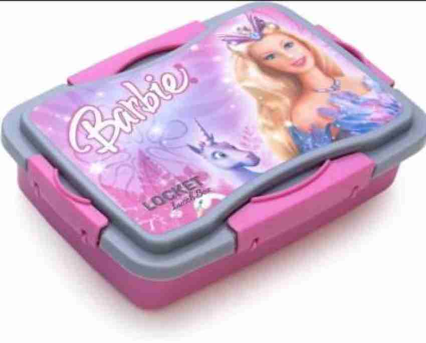 BARBIE GIRL Plastic Lunch Box For Kids (PINK COLOUR) Pack of 1